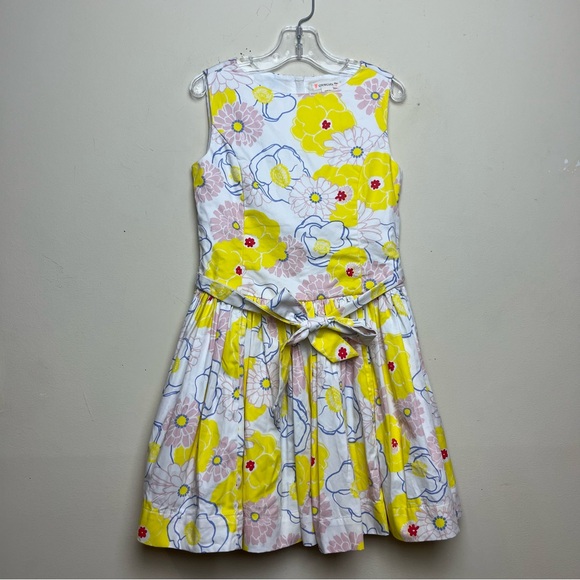 Crewcuts Other - J. Crew Crewcuts Girls White floral sleeveless Sundress Yellow Pink Blue Poppy 6